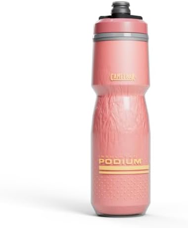 CamelBak Podium Chill Insulated 24oz Bike Water Bottle - Easy Squeeze Bottle - Fits Most Bike Cages, Coral Sunset