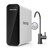 Waterdrop TSU 0.01μm Ultra-Filtration Under Sink Water Filter System, 3-Stage High Capacity, USA Tech, Smart Panel, No Waste Water, 2 Years Lifetime, Matte Black Faucet, Does not Lower TDS