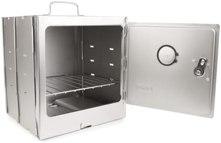 Coleman Portable Camping Oven with Built-In Thermometer & Adjustable Rack, Folds Flat for Easy Storage