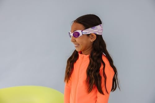 Splash Place SWIM GOGGLES with Fabric Strap - Adult & Kids Swim Goggles - PINKS & PURPLES