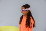 Splash Place SWIM GOGGLES with Fabric Strap - Adult & Kids Swim Goggles - PINKS & PURPLES