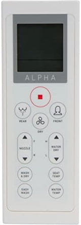 ALPHA BIDET JX2 Round Bidet Toilet Seat, White, Endless Warm Water, *NEW* Bowl Mist, LED Light, Quiet Operation, Wireless Remote, Stainless Steel Nozzle, Sittable Lid, 3 Year Warranty