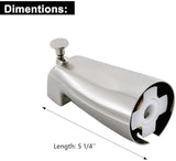 Slip Fit Tub Spout with Pull-Up Diverter for 1/2 inch Copper Tube, Brushed Nickel