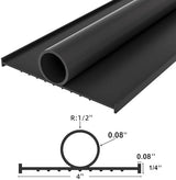 Garage Door Seals Bottom Rubber Weather Stripping Kit Replacement, U+O Ring Weatherproof Threshold Buffering Sealing Rubber, 1/4 Inch T Ends, 4 Inch Width (20 Ft)