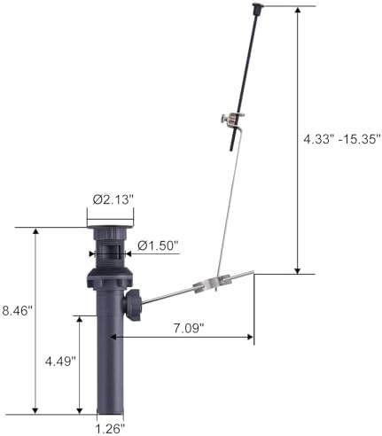 Bathroom Sink Drain with Lift Rod, Oil Rubbed Bronze Sink Drain with Overflow, ARCORA Drain Stopper for Vessel Sink