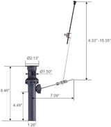 Bathroom Sink Drain with Lift Rod, Oil Rubbed Bronze Sink Drain with Overflow, ARCORA Drain Stopper for Vessel Sink