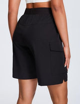 Oalka Women's Hiking Shorts Lightweight Zipper Pockets Cargo Quick Dry Summer Shorts