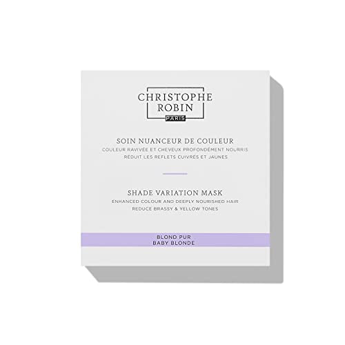 Christophe Robin Shade Variation Mask - Purple Hair Treatment for Neutralizing Brassy and Yellow Tones - Baby blonde 250ml