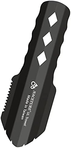 NACETURE Ultralight Backpacking Trowel Aluminum Shovel Small Potty Multitool with Longer Handle Design Essential for Hiking, Camping and Survival Bags(Black 1 Pack)