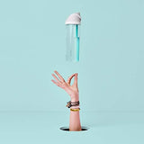 FreeSip Clear Tritan Plastic Water Bottle with Straw, BPA-Free Sports Water Bottle, Great for Travel, 25 Oz, Shy Marshmallow