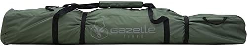 Gazelle Tents™ T4 Hub Tent, Easy 90 Second Set-Up, Waterproof, UV Resistant, Removable Floor, Ample Storage Options, 4-Person, Alpine Green, 78" x 94" x 94", GT400GR