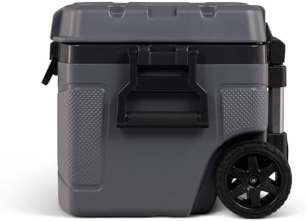 Igloo Trailmate 52Qt Wheeled Cooler, Insulated Hard Shell Ice Chest, Carbonite