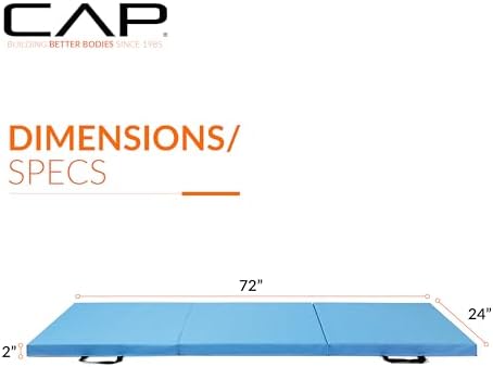 CAP Barbell All Purpose Folding Anti Tear Exercise Training Aerobic Fitness Gym & Gymnastics Balance Mat | Multiple colors