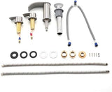 Ultimate Unicorn 8 inch Bathroom Faucet Brushed Nickel, Waterfall Bathroom Sink Faucet with Metal Pop-up Sink Drain Stopper and 2 Supply Hoses,2 Handle Widespread Faucet for Vanity Sink 3 Holes