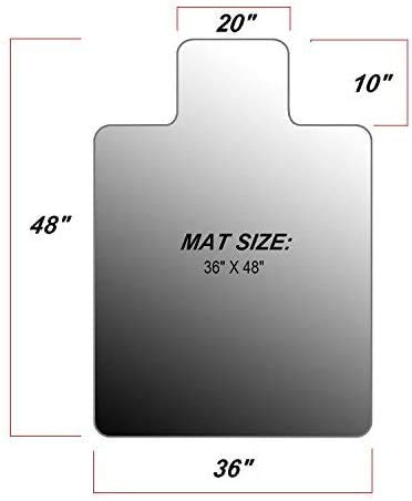 Azadx Clear Office Chair Mat 36'' X 48'', Durable Desk Chair Mat for Hardwood Floor, Heavy Duty Plastic Office Floor Mat Under Rolling Chairs for Easy Glide and Protection (36" X 48" with Lip)