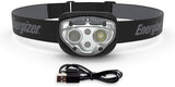 Energizer Rechargeable LED Headlamp Pro400, IPX4 Water Resistant, High-Powered Bright LED, Multiple Light Modes, Best Headlight for Camping, Running, Outdoors, Emergency Light, USB Included