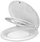 Toilet Seat, Round Toilet Seat with Toddler Seat Built in, Potty Training Toilet Seat Round Fits Both Adult and Child, with Slow Close and Magnets- Round