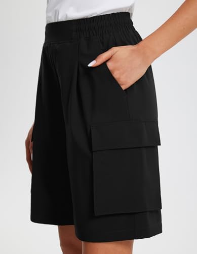 Libin Women's Hiking Cargo Shorts Wide Leg Bermuda Shorts Knee Length Lightweight Quick Dry Casual Short for Summer Travel
