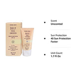 Trader Joe’s Daily Facial Sunscreen Broad Spectrum SPF 40 Oil Free Invisible Gel Formula Fragrance Free Water Sweat Resistant, 1.70 Fl Oz (Pack of 1)