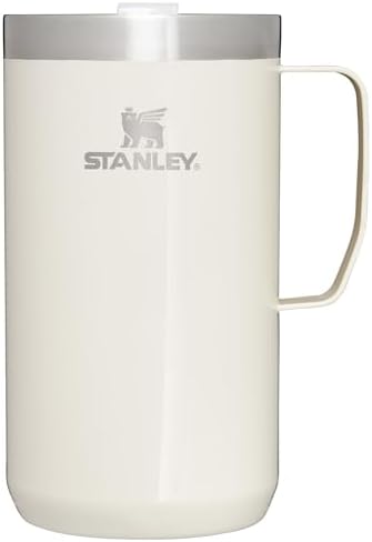 Stanley Stay-Hot Camp Mug 12 oz & 24 oz | Press Fit Drink Through Lid | Cup for Coffee, Tea and Drinks | Insulated Stainless Steel Coffee Mug | BPA-Free