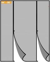 Yotache Magnetic Screen Door for Sliding & French Doors 64"x80", Screen Size 66"x81" Reinforced Mesh with Strong Magnets for Double Door & Large Size Front/Back Patio Doors