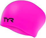 TYR Adult Long Hair Wrinkle-Free Silicone Swim Cap