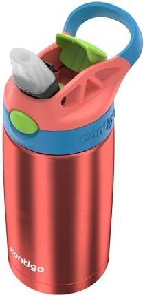 Contigo AUTOSPOUT Water Bottle, 13 oz, Coral Blue/Poppy