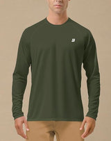 Roadbox Mens UPF 50+ UV Sun Protection Shirts Outdoor Long Sleeve SPF Rash Guard for Fishing Hiking Swimming Running
