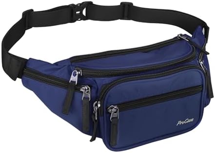 ProCase Fanny Pack Waist Packs for Men Women, Waist Bag Hip Pack for Travel Hiking Running Outdoor Sports
