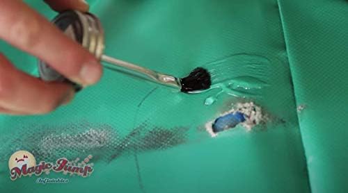 Professional Vinyl Repair Patch Kit for Inflatable Bounce Houses, Includes Multi-Color Vinyl Patches with Large 4-Ounce HH66 Vinyl Adhesive Cement Glue