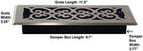 Decor Grates SPH410-NKL-8 Scroll Design Floor Register, 4x10 Inches, Brushed Nickel Finish, 8 Pack