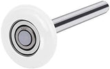 XiKe 12 Pack White 2" Nylon Garage Door Roller 4" Stem, Quiet/Durable and High Load, Use 6200-2RS Double Seals Precision Bearings.