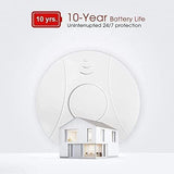4 Pack Photoelectric Smoke and Carbon Monoxide Detector, Smoke Alarm Sealed-in 10 Year Lithium Battery-Operated (White)