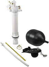 Danco 80816 Complete Toilet Repair Kit Fill Valve, Flapper, Rod, Float Replacement, White