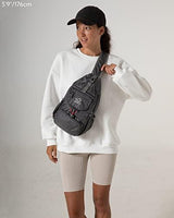 WATERFLY Packable Small Crossbody Sling Backpack Shoulder Chest Bag Daypack for Hiking Traveling