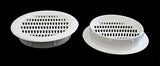 3" Round Plastic Louver Soffit Air Vent Reptile Screen Grille Cover (16, White)