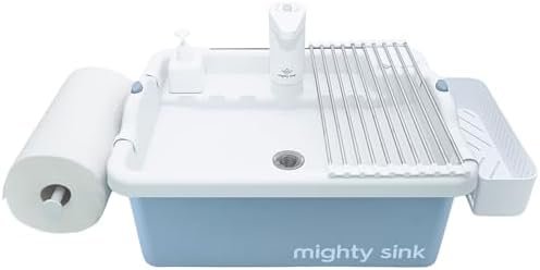 Enhanced Portable Sink: Patented Design, Electronic Faucet, 2-Gallon Capacity, Easy Setup, Instant Indoor & Outdoor Use - Ideal for Washing Dishes, Camping Hygiene, Gardening, Pottery & More