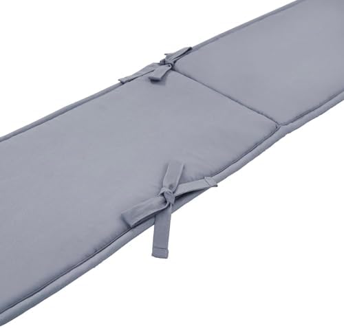 Breathable and Soft 4 in 1 Cushion, Four-Piece Thickened Anti-Collision Pad for Side (White) (Gray)