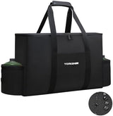 Camp Stove Carry Bag, Camping Stove Carrying Case for Coleman 2-Burner, 1680D Stove Storage bag, with Double Zipper, 2 Adjustful Side Pockets, Fits Grills/Stoves up to 23.6 x 14.5 x 5.5Inches