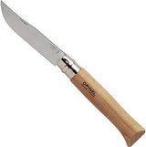 Opinel No. 12 Stainless Steel Pocket Knife, Beechwood Handle