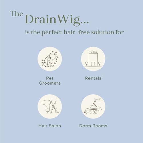 DrainWig Shower Drain Hair Catcher – Disposable Silver Flower (4-Pack) – No-Touch Hair Removal for Flat Shower Drains – As Seen on Shark Tank