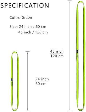 18MM Nylon Climbing Sling Runner 23KN CE2008/EN566 Rock Climbing Webbing Straps for Outdoor Climbing, Rappelling, Swing, Yoga Hammock etc