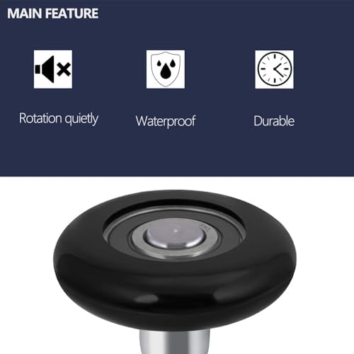 XiKe 12 Pack Black 2" Nylon Garage Door Roller 4" Stem, Quiet/Durable and High Load, Use 6200-2RS Double Seals Precision Bearings.