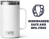 YETI Rambler 24 oz Mug, Vacuum Insulated, Stainless Steel with MagSlider Lid