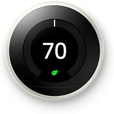 Google Nest Learning Thermostat - 3rd Gen (2015) - Programmable Smart Thermostat for Home - Works with Alexa - White