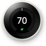 Google Nest Learning Thermostat - 3rd Gen (2015) - Programmable Smart Thermostat for Home - Works with Alexa - White