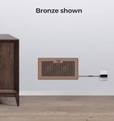 Quiet Register Booster Fan Fits 6" x 12" Register Holes, 10-Speed Smart Heating Cooling AC Vent Fan with Remote Control and Thermostat Control - Bronze