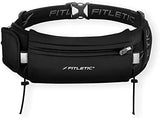 Fitletic - Ultimate II Running Pouch with Gels, Runners Pouch, Running Waist Belt with Gel Loops, Exterior Pocket, Inner Pocket, and Integrated Bib Toggles, Running Accessories