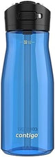 Contigo Ashland 2.0, 32oz Leak-Proof Water Bottle, Angled Straw & Lid Lock, Blue Poppy Color, Dishwasher Safe and Suitable for Travel