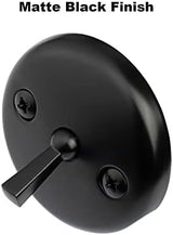 Matte Black Trip Lever Tub Trim Kit Set with Trip Lever Overflow Face Plate, No putty Gasket,Trip Lever Bathtub Drain with Strainer, Overflow and Matching Screws, No putty installation By Artiwell